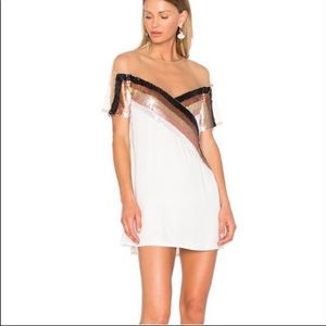 Revolve NBD MEYEA Sequin Mesh and Satin Dress